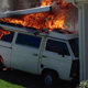 Illustration for article titled Volkswagen Van Drives Itself Into Condo While On Fire